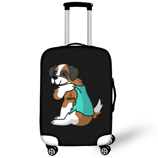 Saint Bernard I Love Grandma Luggage Covers