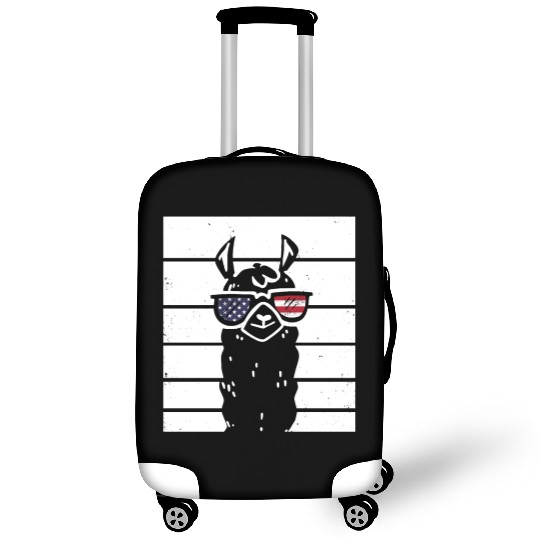 Patriotic Llama with Sunglasses US Flag 4th Of Luggage Covers