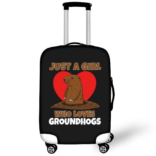 Just A Girl Who Loves Groundhog Luggage Covers