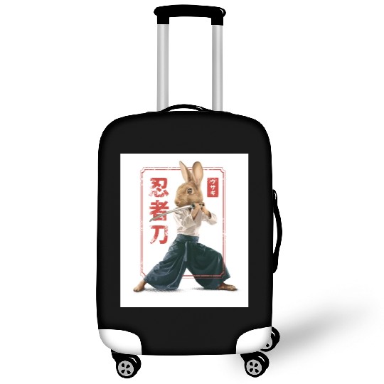 Rabbit with katana Rabbit with katana gift inspira Luggage Covers
