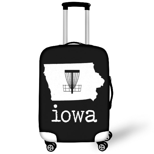 State of Iowa Disc Golf Luggage Covers Golfer Golfing