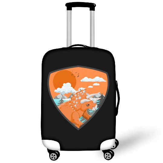 triceratops predators in mountains Luggage Covers