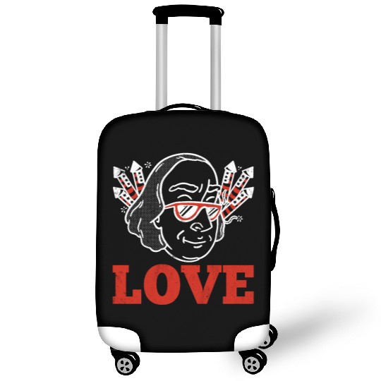 Love America Washington USA Flag 4th Of July Luggage Covers