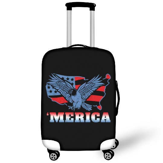 America Eagle Bird USA Flag 4th Of July Luggage Covers