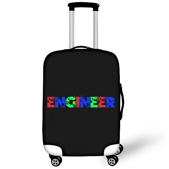 Engineer Christmas Snowflake Typography Luggage Covers