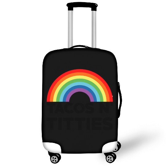 Tacos and Titties Funny LGBT Gay Pride Gifts LGBTQ Luggage Covers