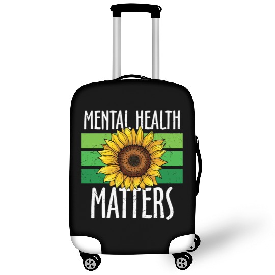 Mental Health Matters Green Sunflower Luggage Covers