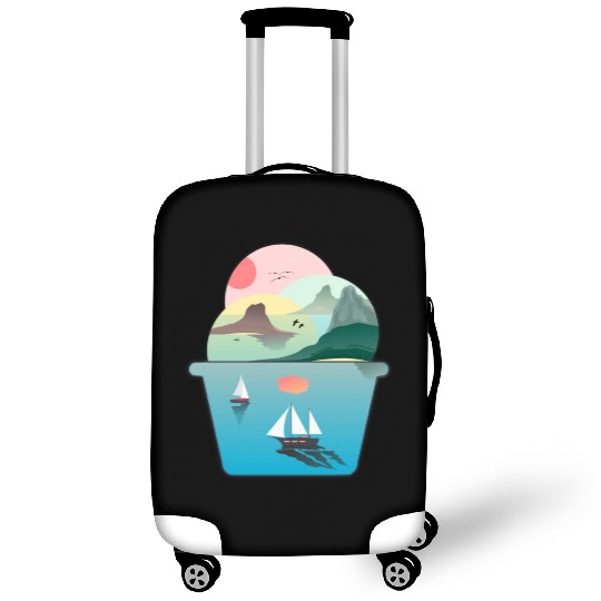 Summer Ice Cream Ocean Wanderlust Sailing Sunset Luggage Covers