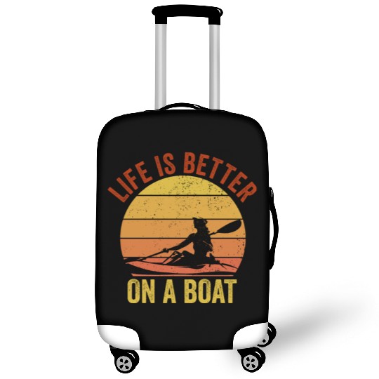 Funny Rowing Canoe Kajak Life is Better On A Boat Luggage Covers