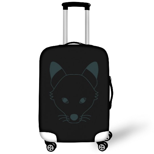long wolf face Luggage Covers