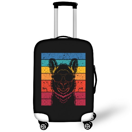Retro Llama Alpaca Lover Birthday Llamas Luggage Covers