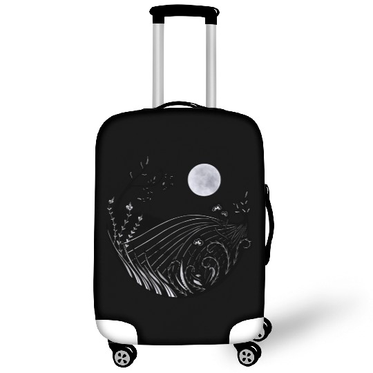 Full moon landscape Luggage Covers