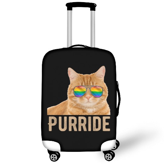 Funny Cat LGBT Gay Pride Rainbow Flag Luggage Covers