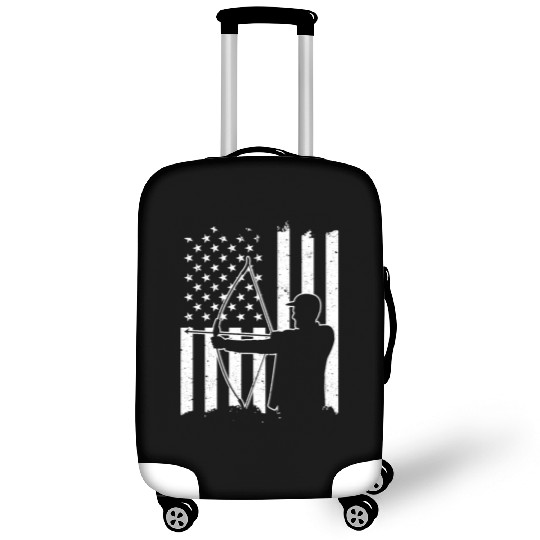 Patriotic Traditional Archery Hunting USA Flag Luggage Covers