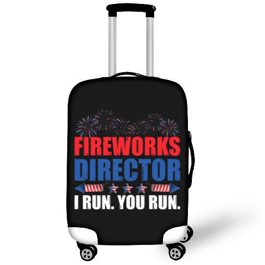 Fireworks Director I Run You Run America Flag Luggage Covers