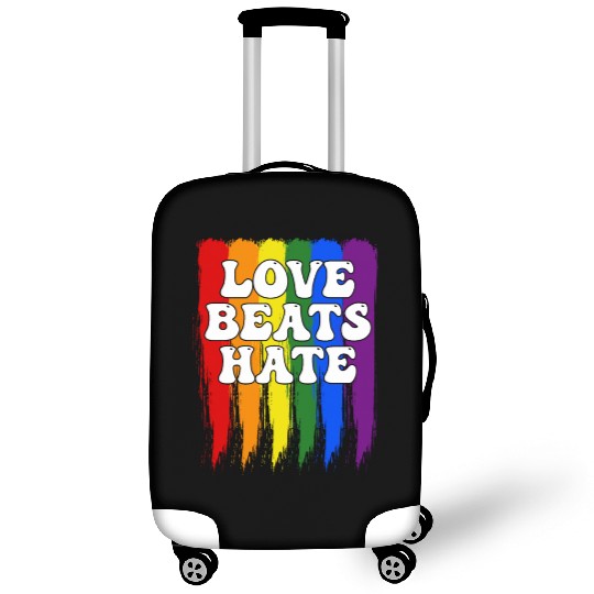 LGBTQIA+ Rainbow Pride Flag Love Beats Hate Luggage Covers