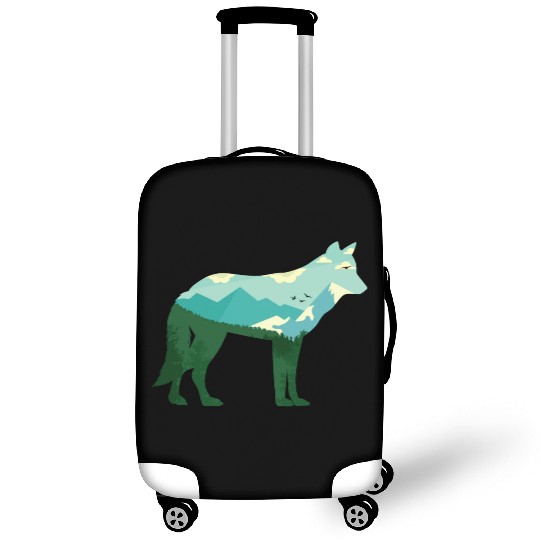 Mountain Wolf Luggage Covers
