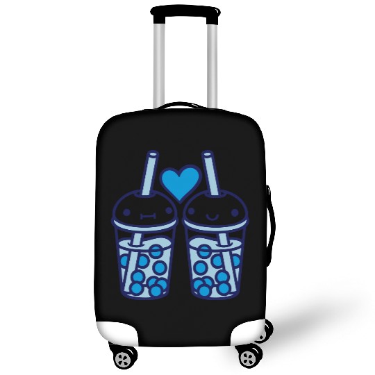 Team bubble tea faces Luggage Covers