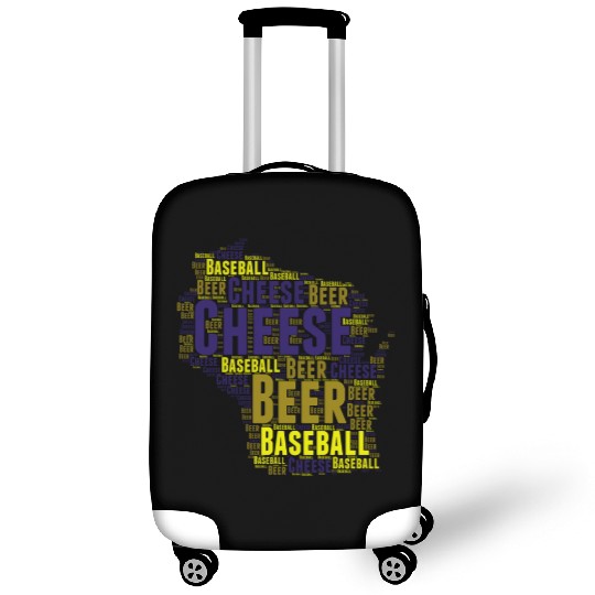 Cheese, Beer, and Baseball Wisconsin Luggage Covers