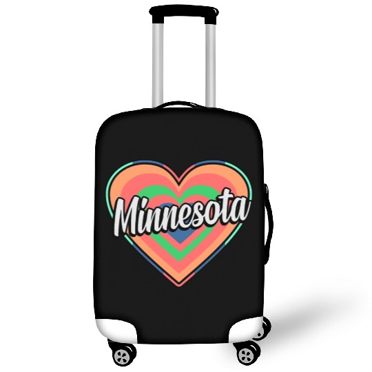 Minnesota Colorful Heart Gift Luggage Covers
