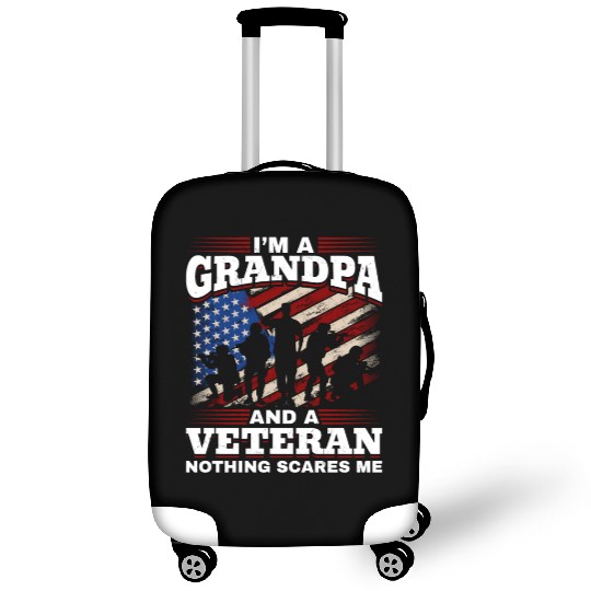 Grandpa US Veteran Grandfather Patriotic Luggage Covers