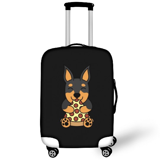Miniature Pinscher Pizza Lover Luggage Covers