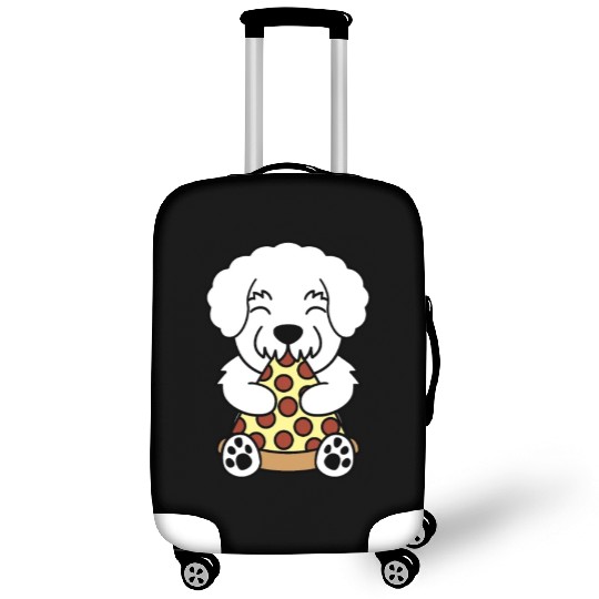Bichon Frise Pizza Lover Luggage Covers