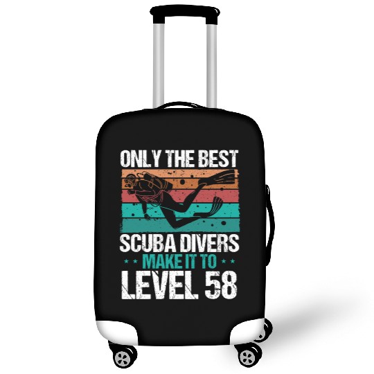 58 Scuba Diving Level 58 Year Diver Snorkeling Luggage Covers