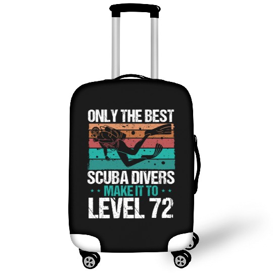 72 Scuba Diving Level 72 Year Diver Snorkeling Luggage Covers