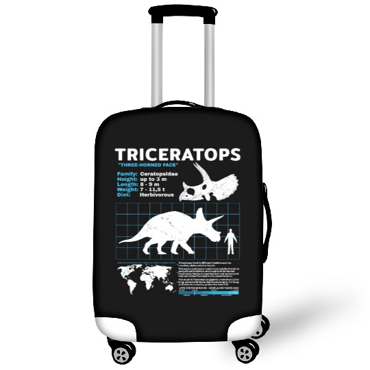 triceratops fact sheet Luggage Covers