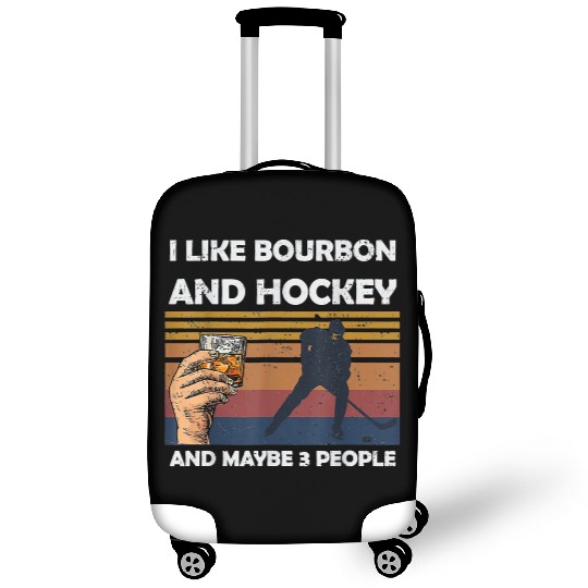 I Like Bourbon And Hockey And Maybes 3 People Wine Luggage Covers