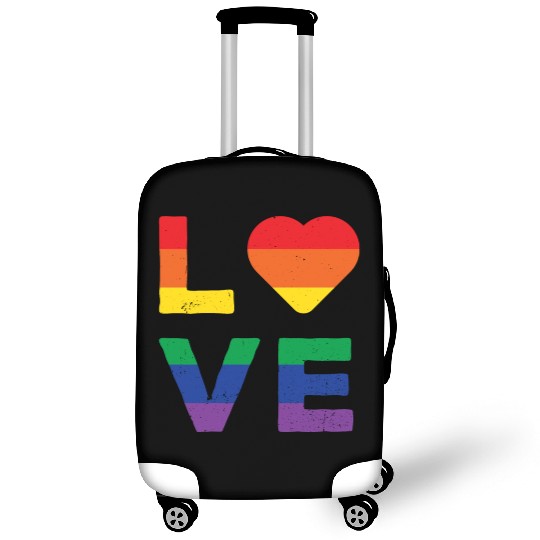LGBT LOVE Rainbow Heart Gay Lesbian Equality Gift Luggage Covers
