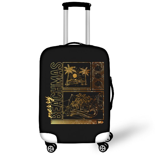 Coastal Beach Christmas In July Luggage Covers, Merry