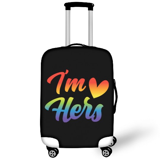 I'm Hers Funny Lgbt Couple Lesbian Gay Rainbow Luggage Covers