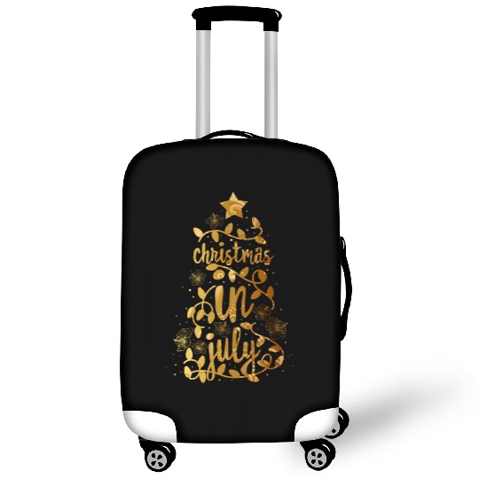 Christmas In July Colorful Xmas Tree Lights Luggage Covers