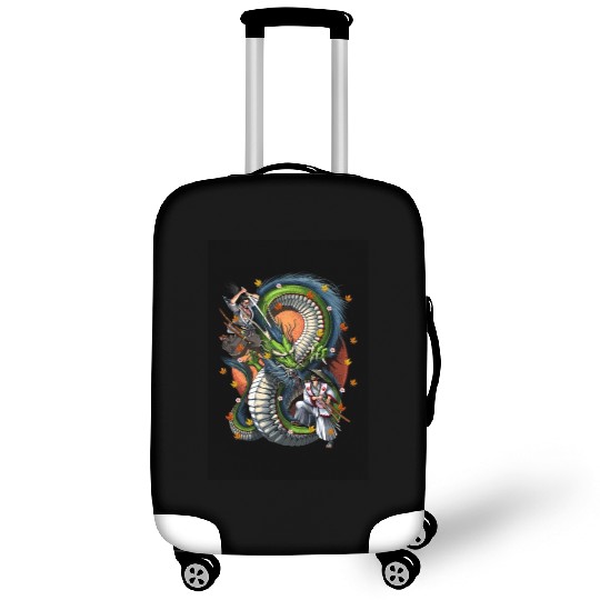 Japanese Dragon Samurai Warrior Battle Luggage Covers