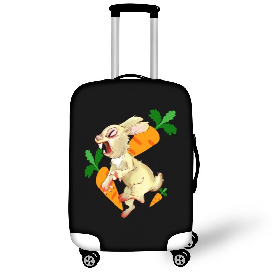 Crazy rabbit running for carrot Luggage Covers