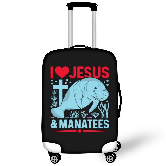 I Love Jesus and Manatees - Sea Cows Lover Luggage Covers