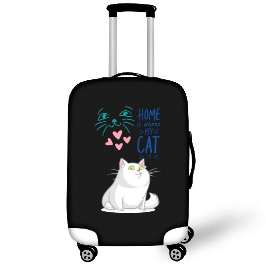 Cat Home Smart Animal Funny Meme Love Family Pet Luggage Covers