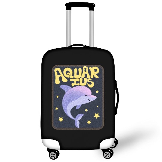 Aquarius Sign Animal Luggage Covers