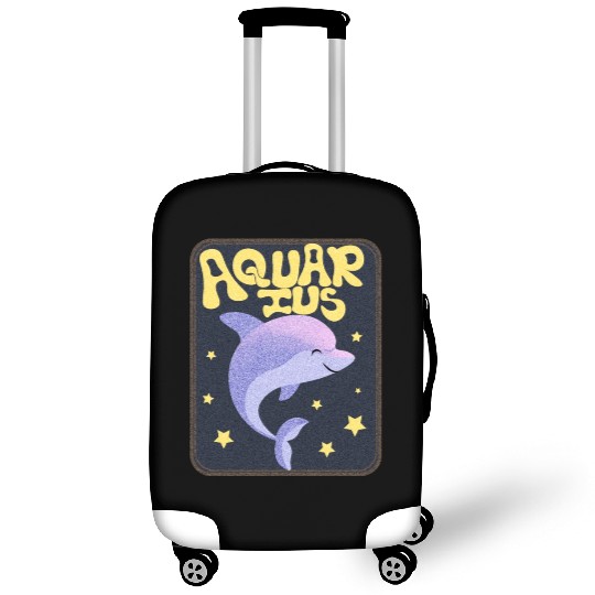 Aquarius Sign Animal Luggage Covers