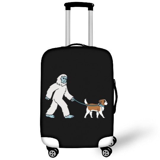 Bigfoot Sasquatch Walking Saint Bernard Luggage Covers