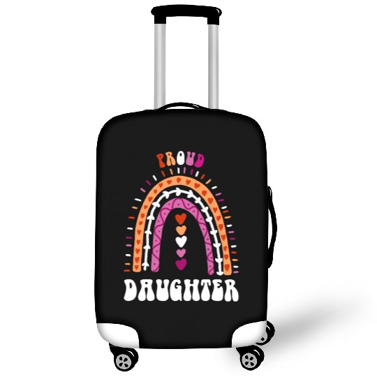 Proud Daughter Lesbian Pride Boho Rainbow Luggage Covers
