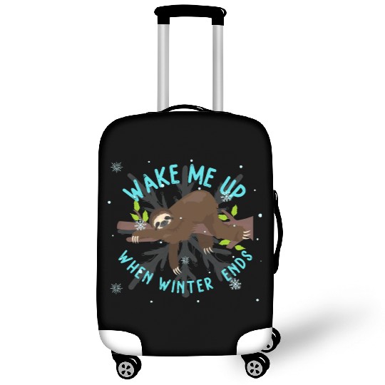 Wake up sloth only when winter is over Luggage Covers