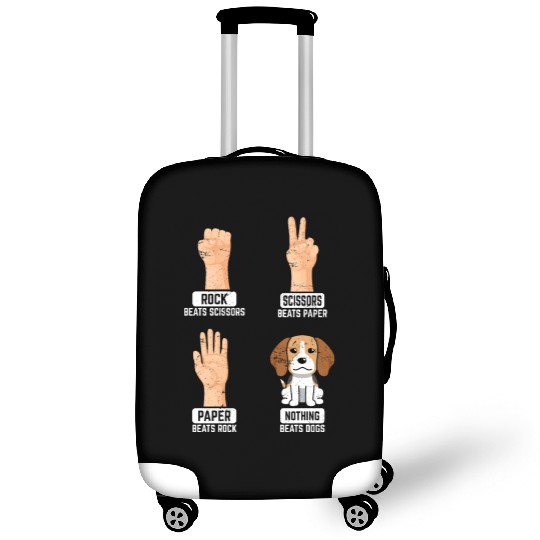 Rock Paper Scissors Dogs Funny Dog Lovers Pet Dog Luggage Covers