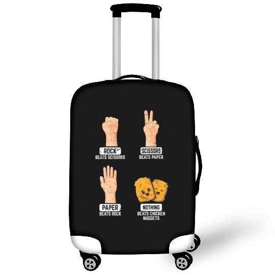 Rock Paper Scissors Nothing Beats Chicken Nuggets Luggage Covers