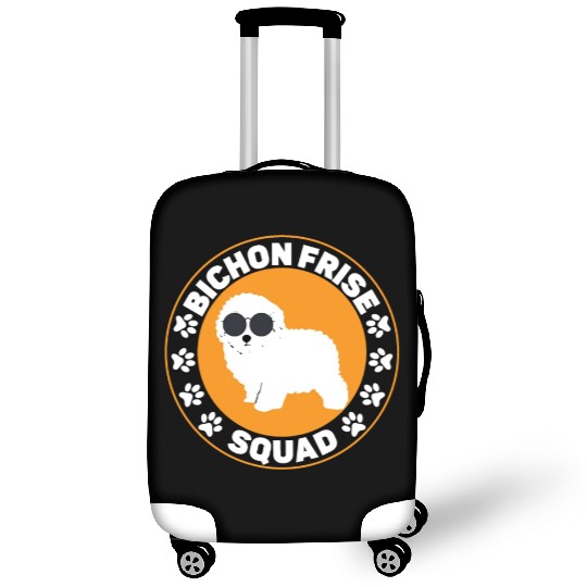 Bichon Frise Squad Curly Hair Pup Puppy Lover Luggage Covers