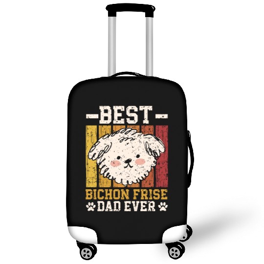 Best Bichon Frise Dad Ever Curly Hair Pup Puppy Luggage Covers
