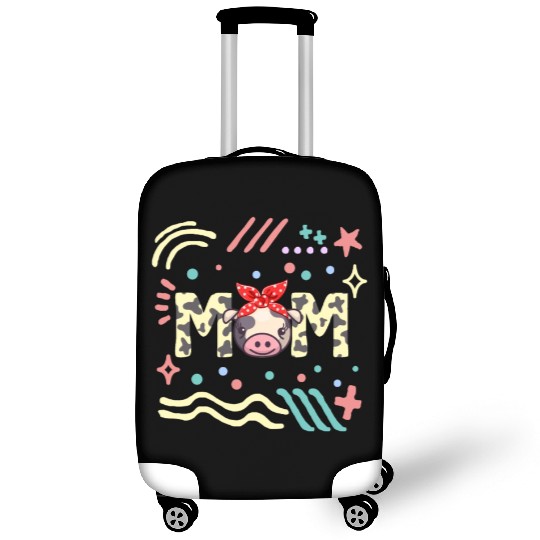 Cow Mom Luggage Covers, Mother's Day Gift Funny Cow Lover