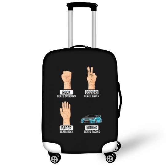 Rock Paper Scissors Nothing Beats Racing Funny Rac Luggage Covers